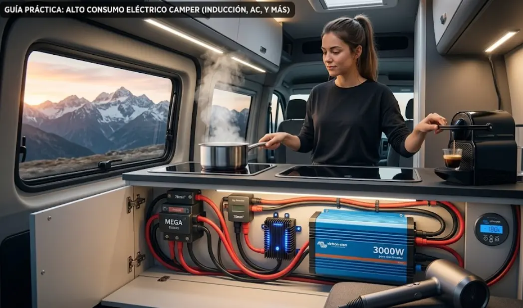 Alto Consumo Eléctrico Camper: Guía para Inducción, AC y Más