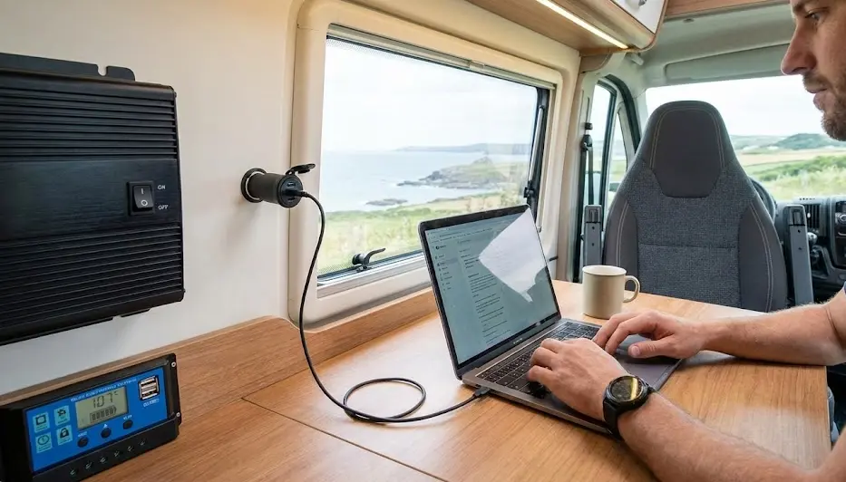 Cargar Portátil a 12V Camper: Elimina el Inversor y Ahorra Energía