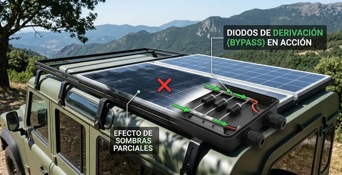 Diodos de Derivación en Placas Solares: Guía Práctica Camper