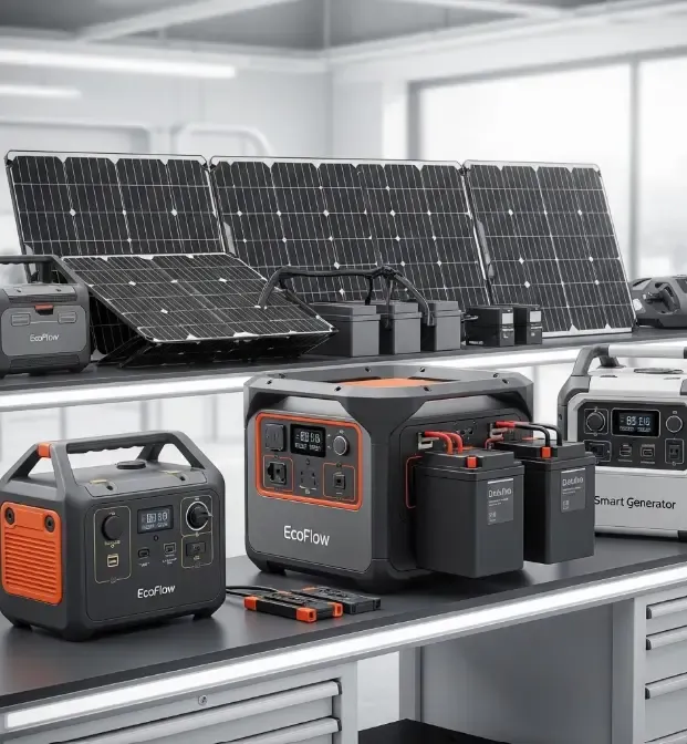 Ecosistema de estaciones de energía EcoFlow y accesorios