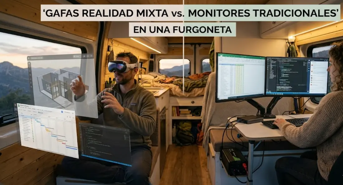 Gafas de Realidad Mixta vs Monitores en la Furgoneta: ¿Cuál Consume Menos Batería?