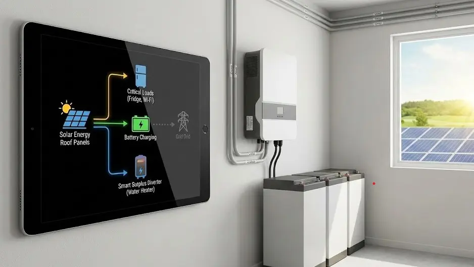 Gestión Energética Inteligente: Optimiza tus excedentes y prioriza cargas