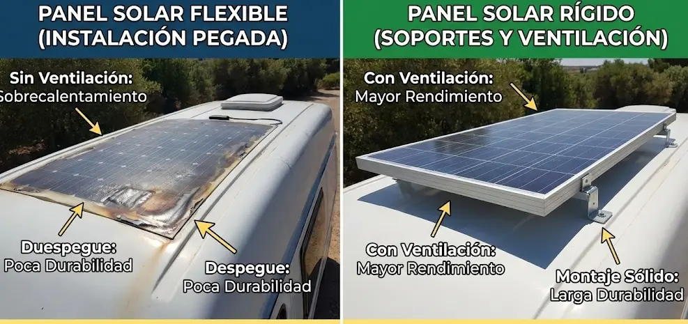 Paneles Solares Flexibles vs Rígidos: Comparativa Definitiva 2026