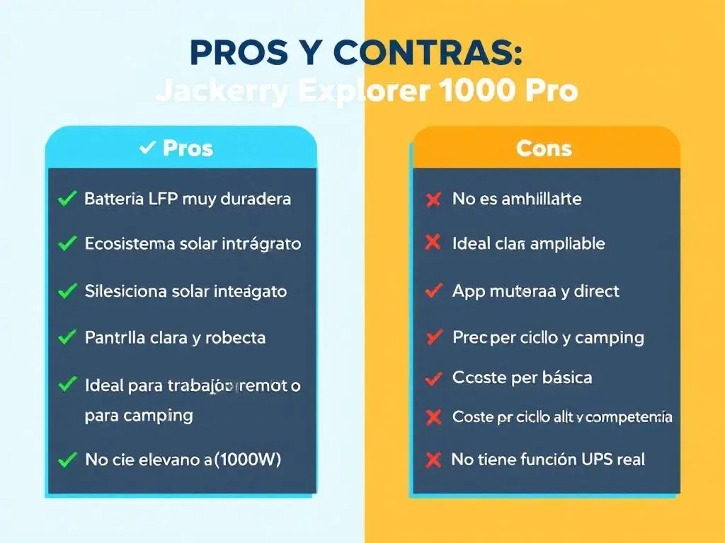 Pros y Contras: Jackery Explorer 1000 Pro