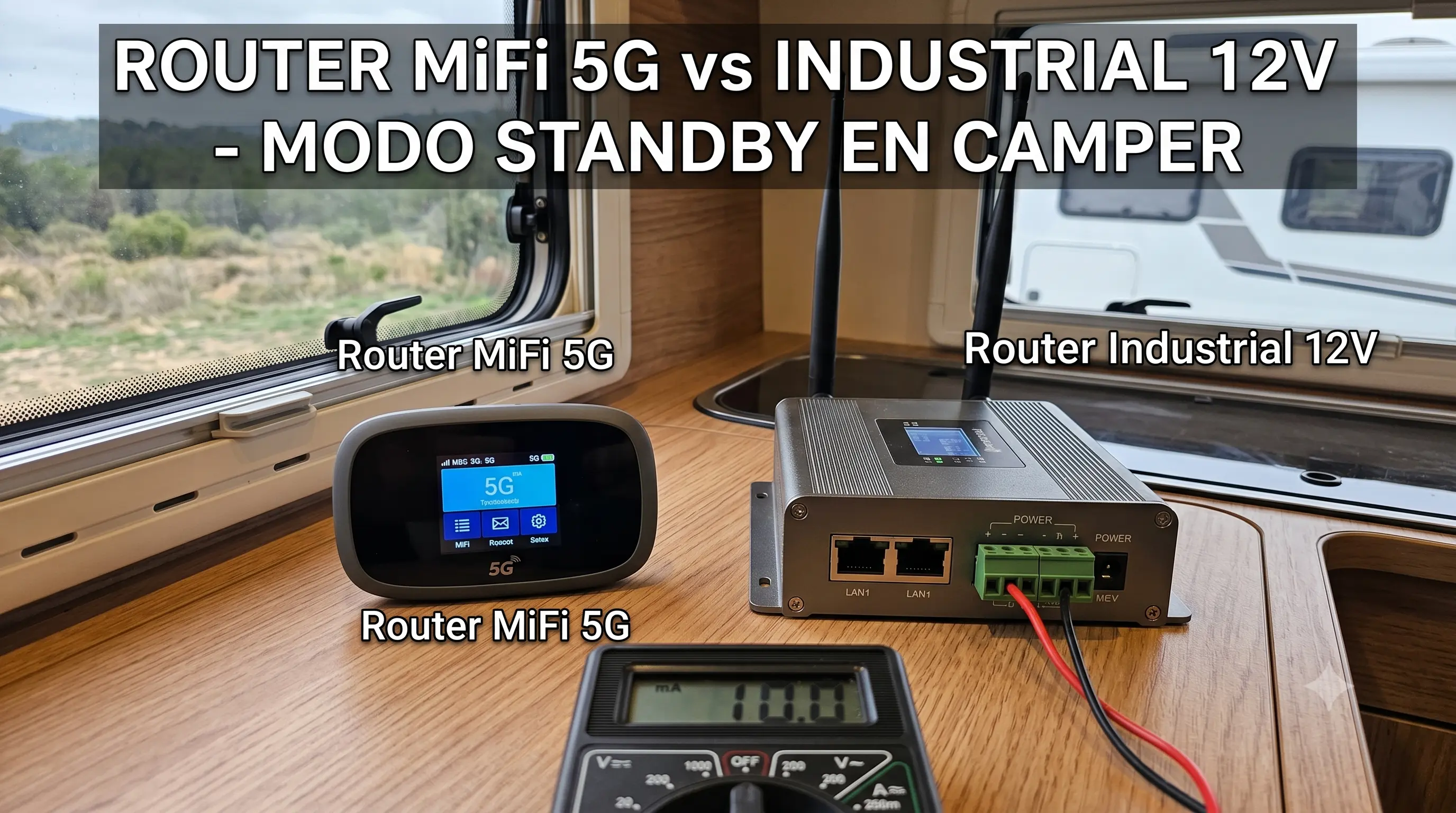 Router MiFi 5G vs Industrial 12V: El Consumo Oculto que Vacía tu Batería Camper